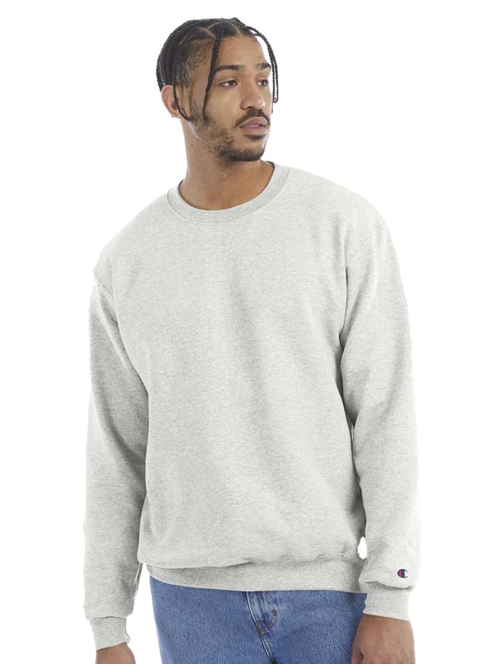 Champion Men's Crewneck Sweatshirt - Heather Gray